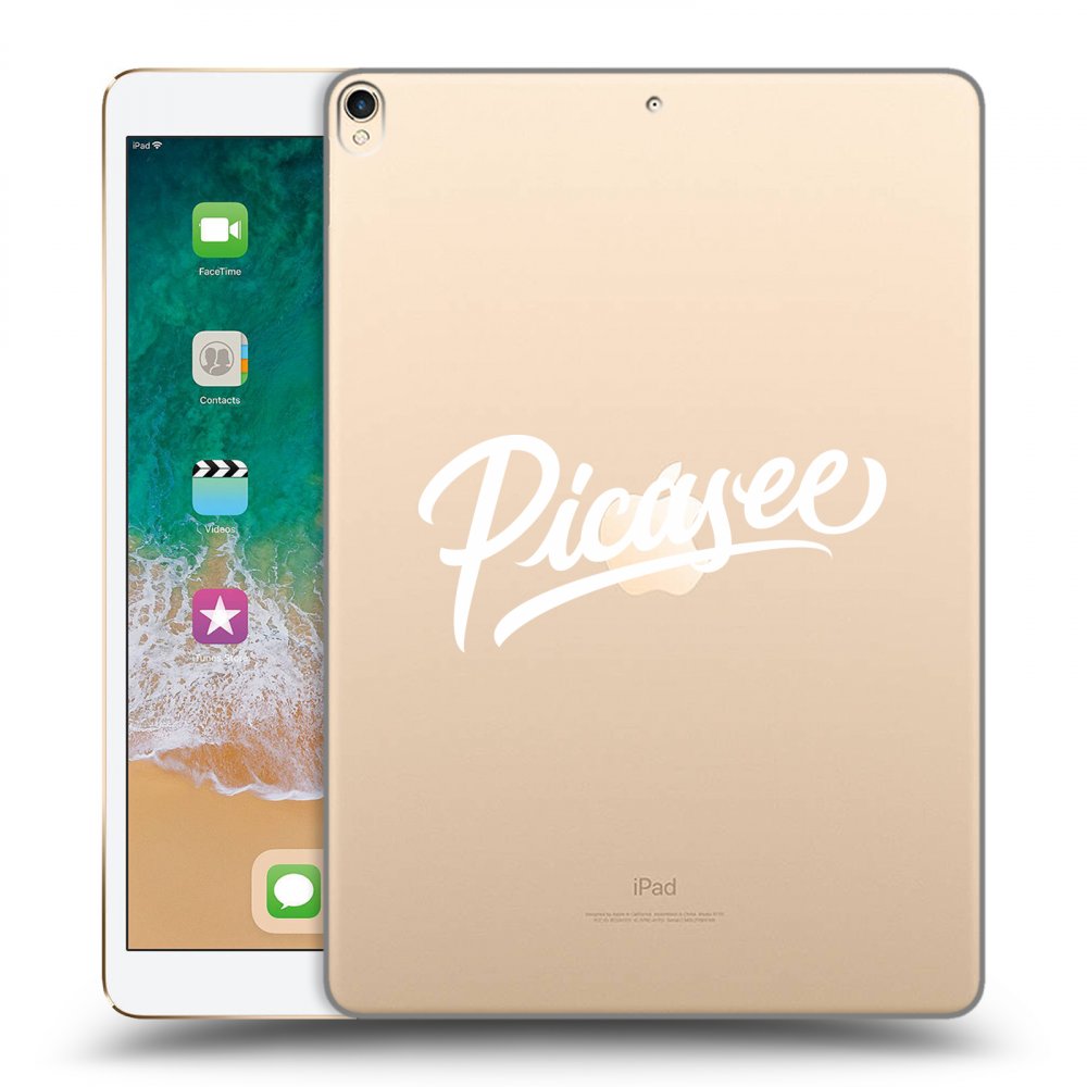 Picasee transparente Silikonhülle für Apple iPad Pro 10.5" 2017 (2. gen) - Picasee - old logo - white