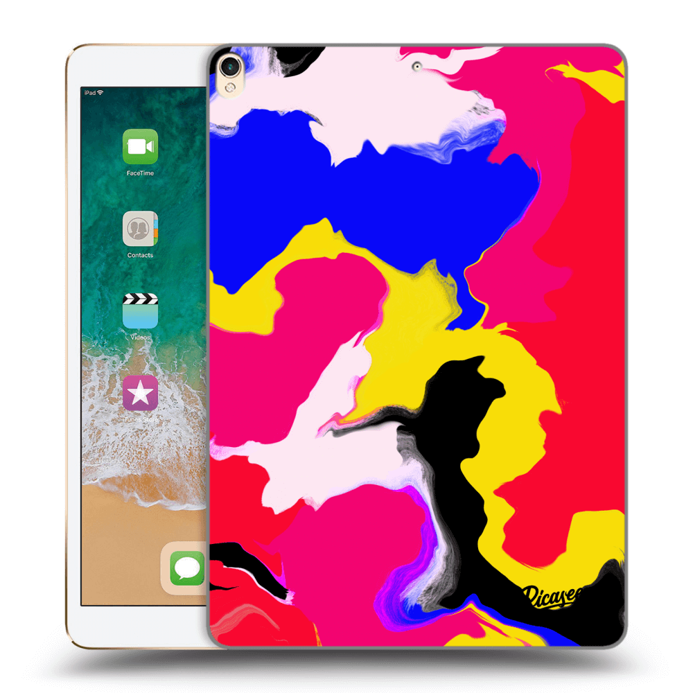 Picasee Schwarze Silikonhülle für Apple iPad Pro 10.5" 2017 (2. gen) - Watercolor