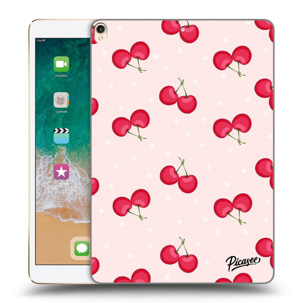 Picasee Schwarze Silikonhülle für Apple iPad Pro 10.5" 2017 (2. gen) - Cherries