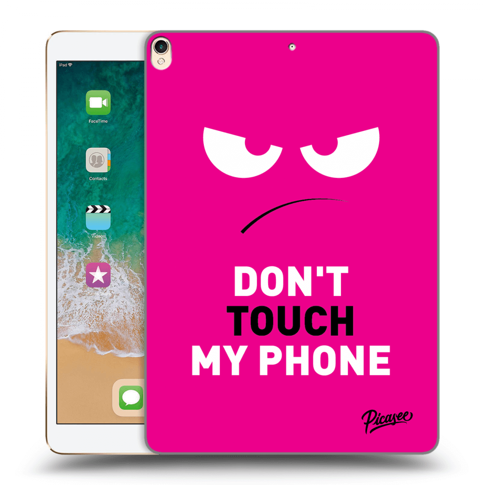 Picasee transparente Silikonhülle für Apple iPad Pro 10.5" 2017 (2. gen) - Angry Eyes - Pink