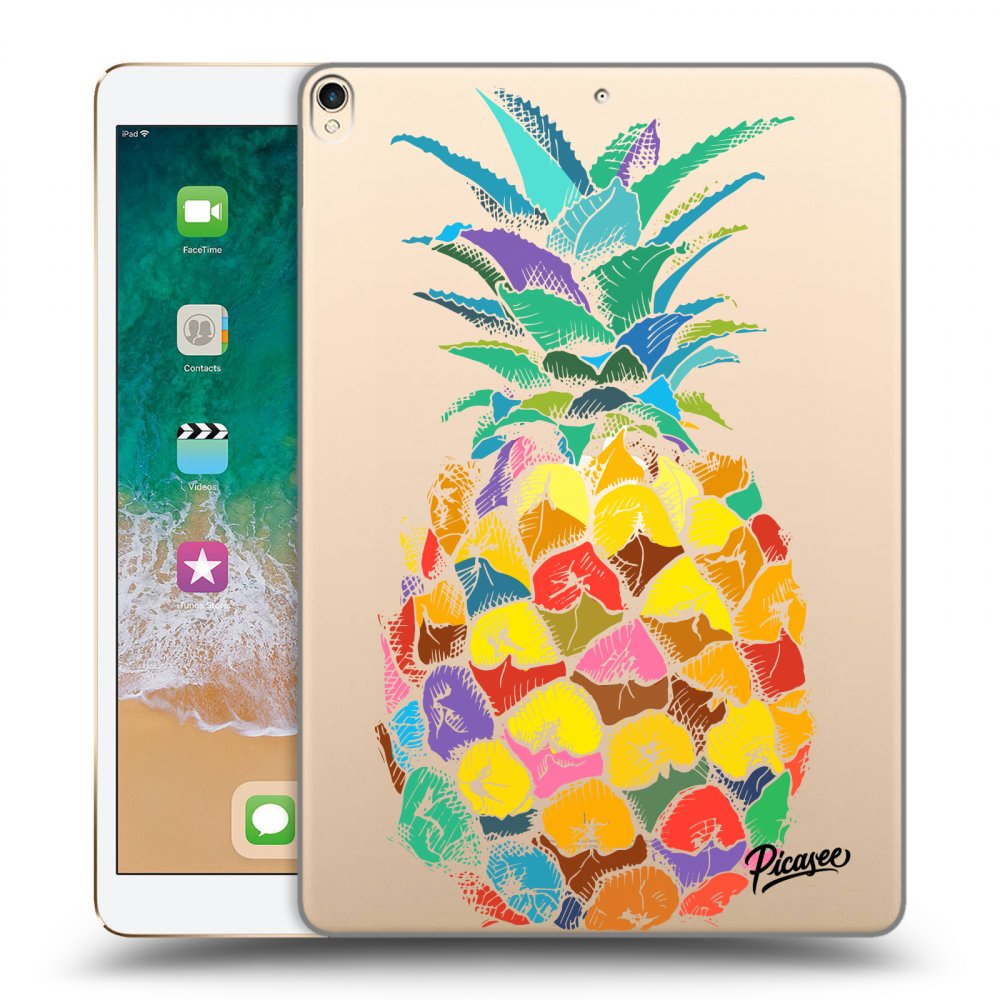 Picasee transparente Silikonhülle für Apple iPad Pro 10.5" 2017 (2. gen) - Pineapple
