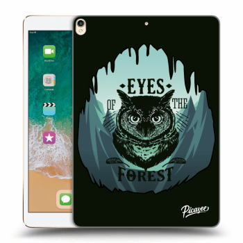 Picasee Schwarze Silikonhülle für Apple iPad Pro 10.5" 2017 (2. gen) - Forest owl