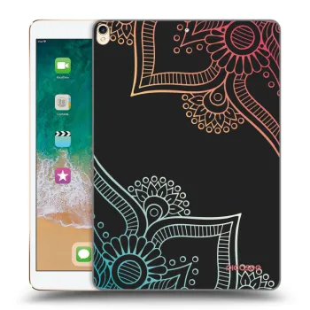 Picasee Schwarze Silikonhülle für Apple iPad Pro 10.5" 2017 (2. gen) - Blumenmuster