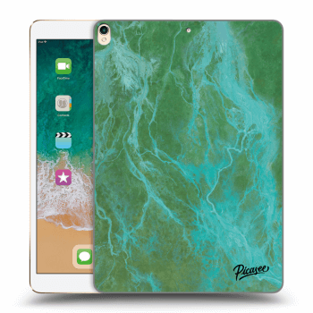 Picasee transparente Silikonhülle für Apple iPad Pro 10.5" 2017 (2. gen) - Green marble