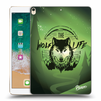 Picasee Schwarze Silikonhülle für Apple iPad Pro 10.5" 2017 (2. gen) - Wolf life