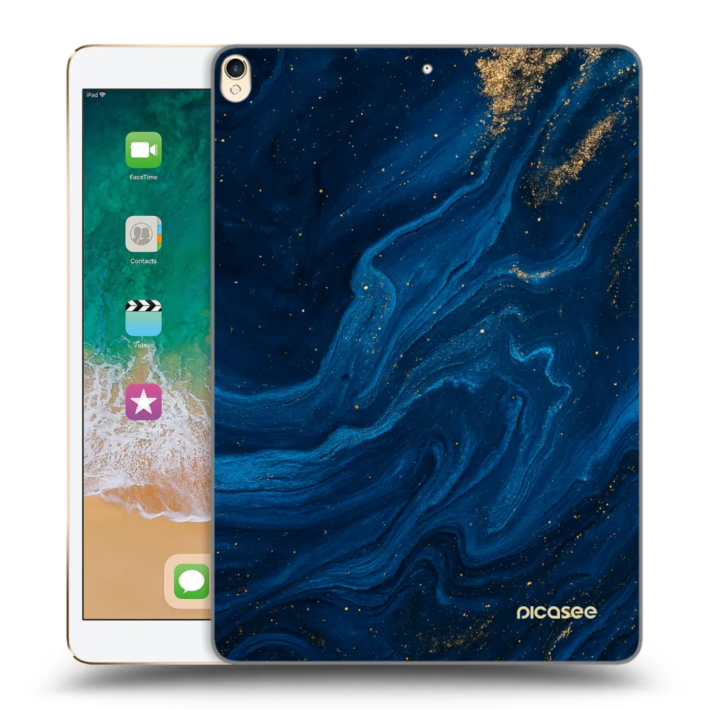 Picasee transparente Silikonhülle für Apple iPad Pro 10.5" 2017 (2. gen) - Blue