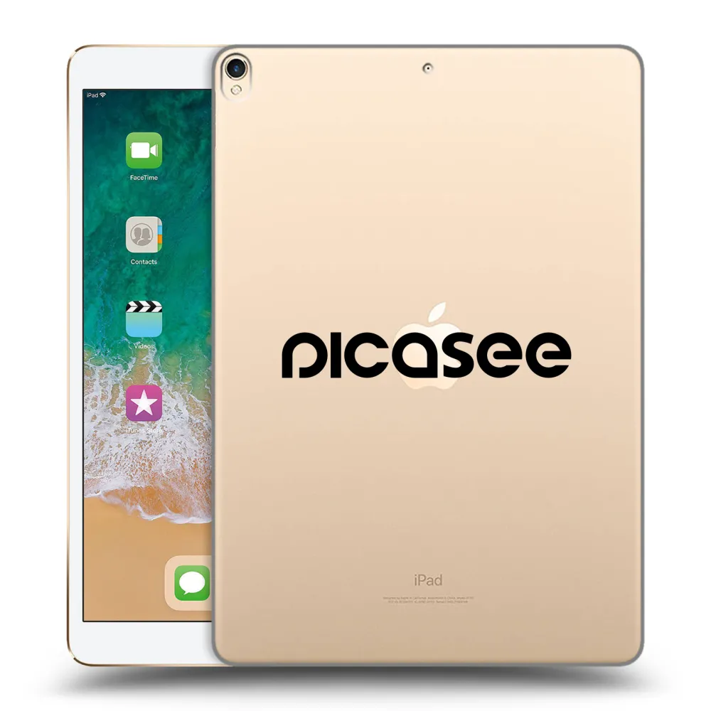 Picasee transparente Silikonhülle für Apple iPad Pro 10.5" 2017 (2. gen) - Picasee - new logo - black