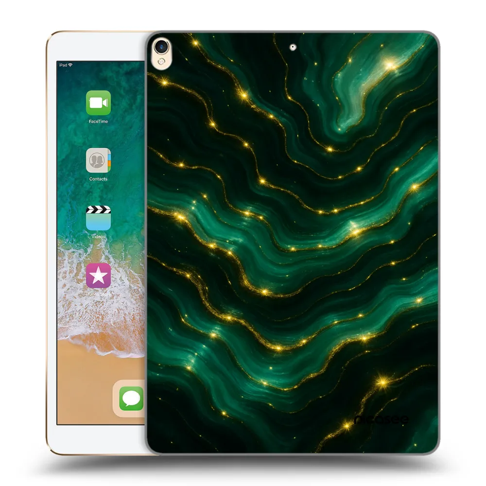 Picasee transparente Silikonhülle für Apple iPad Pro 10.5" 2017 (2. gen) - Emerald