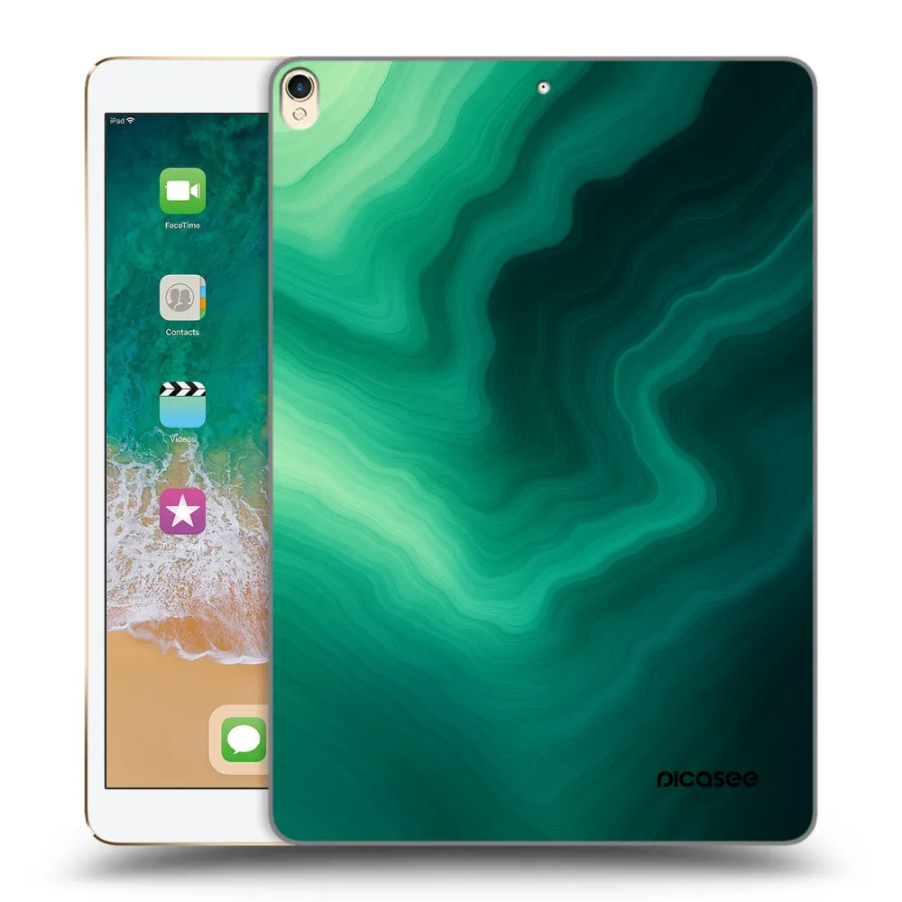 Picasee transparente Silikonhülle für Apple iPad Pro 10.5" 2017 (2. gen) - Malachite