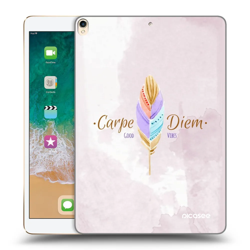 Picasee transparente Silikonhülle für Apple iPad Pro 10.5" 2017 (2. gen) - Genieße den Tag