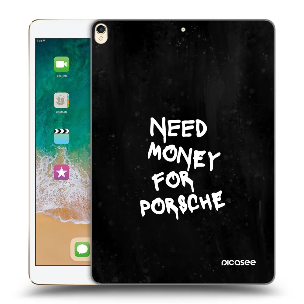 Picasee transparente Silikonhülle für Apple iPad Pro 10.5" 2017 (2. gen) - Black Dollar