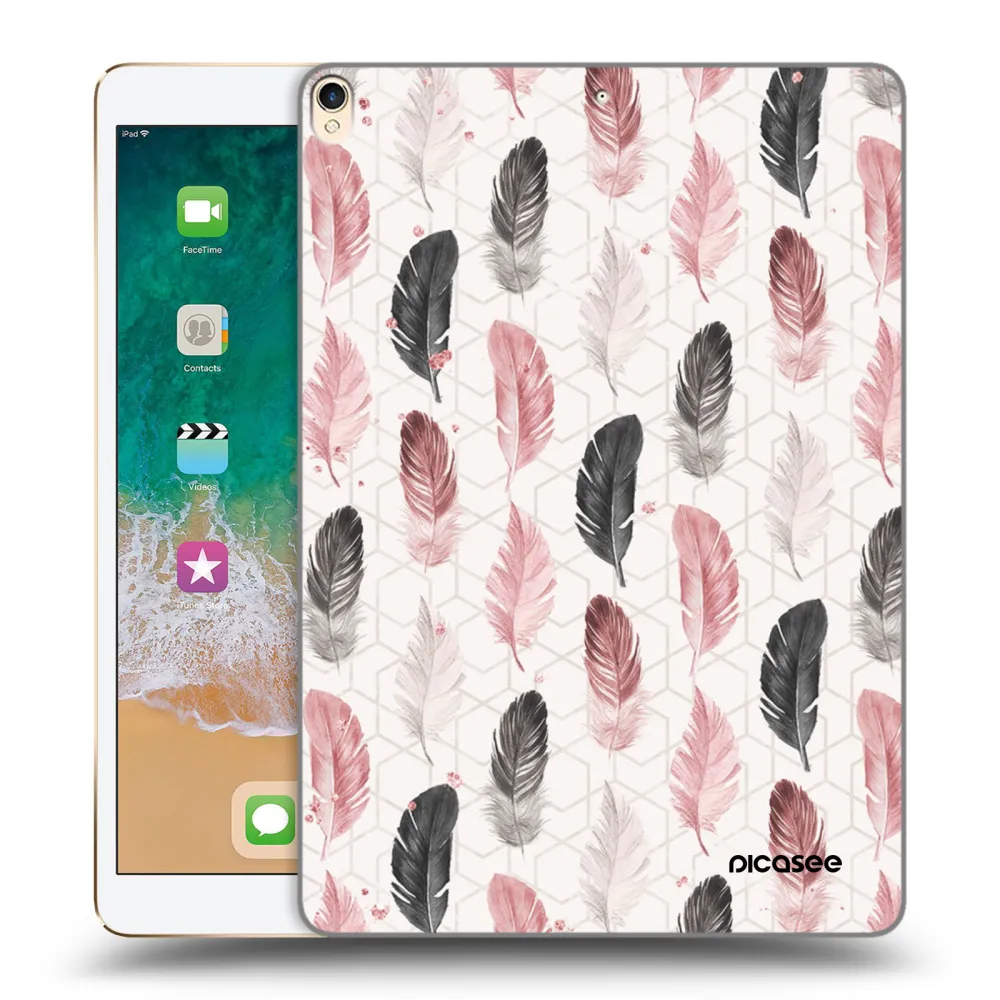 Picasee transparente Silikonhülle für Apple iPad Pro 10.5" 2017 (2. gen) - Feder 2