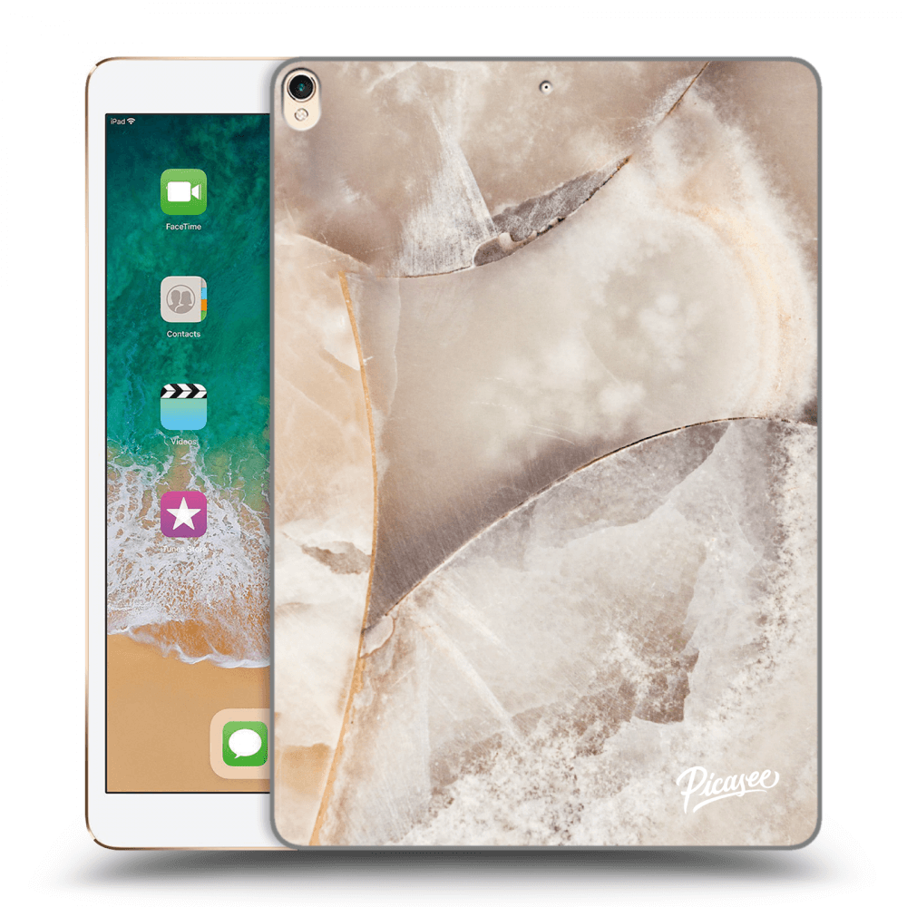 Picasee Schwarze Silikonhülle für Apple iPad Pro 10.5" 2017 (2. gen) - Cream marble