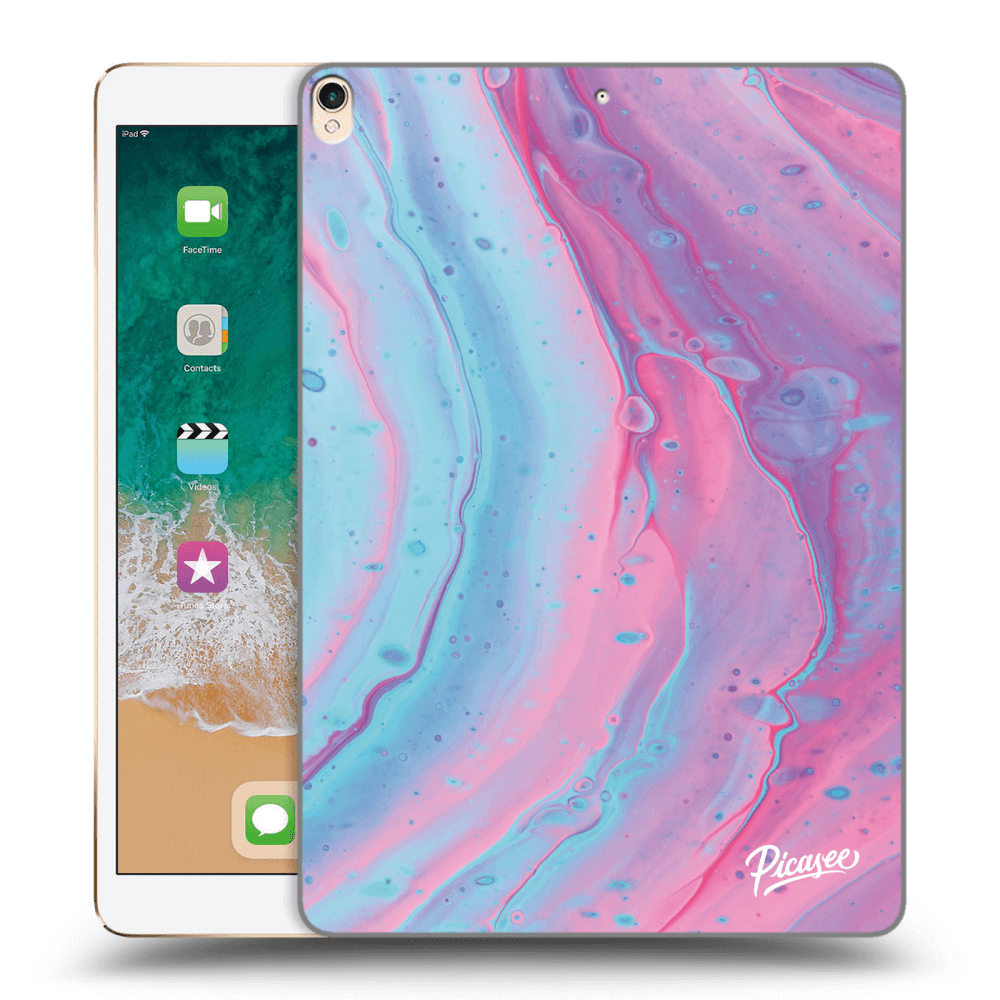 Picasee Schwarze Silikonhülle für Apple iPad Pro 10.5" 2017 (2. gen) - Pink liquid