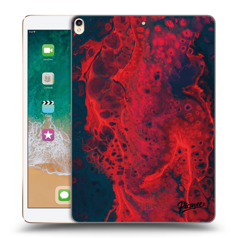 Picasee Schwarze Silikonhülle für Apple iPad Pro 10.5" 2017 (2. gen) - Organic red