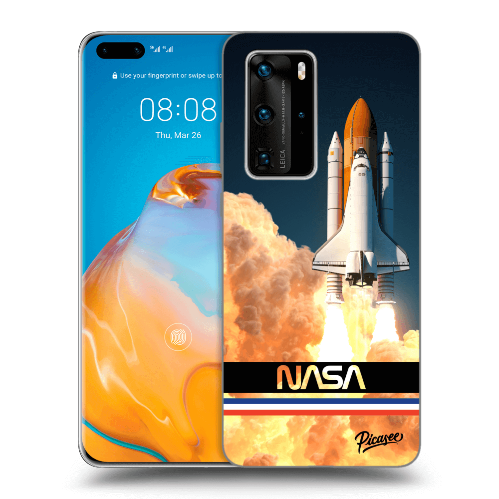 Picasee Huawei P40 Pro Hülle - Transparentes Silikon - Space Shuttle