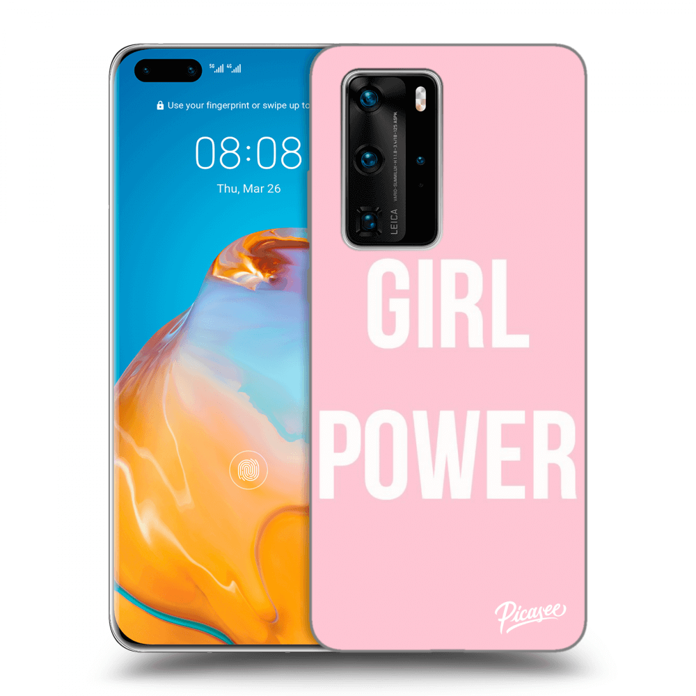 Picasee Huawei P40 Pro Hülle - Schwarzes Silikon - Girl power