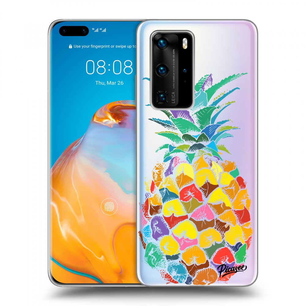 Picasee Huawei P40 Pro Hülle - Transparentes Silikon - Pineapple