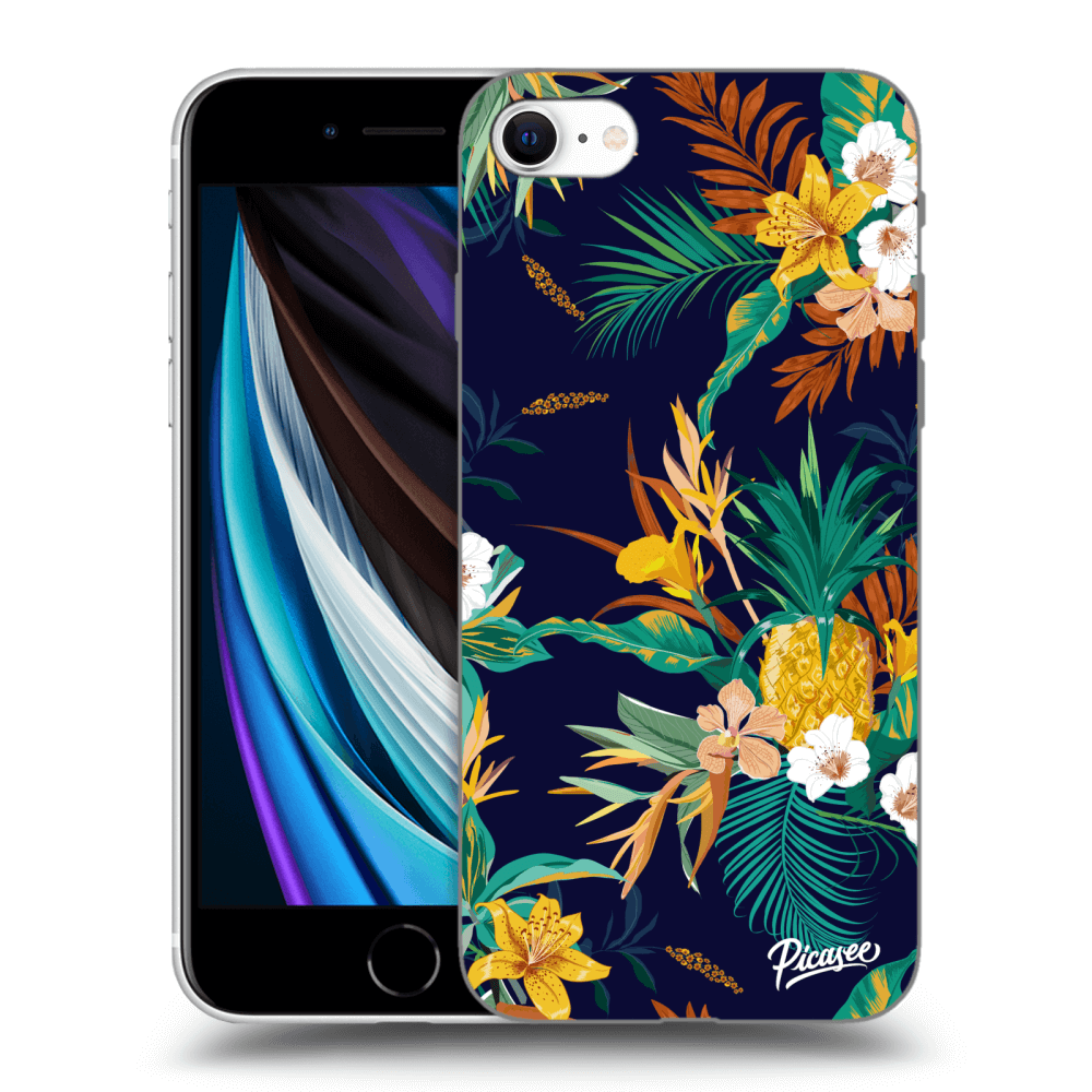 Picasee Apple iPhone SE 2020 Hülle - Transparentes Silikon - Pineapple Color