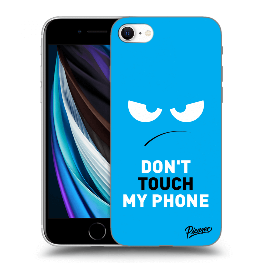 Picasee Apple iPhone SE 2020 Hülle - Transparentes Silikon - Angry Eyes - Blue