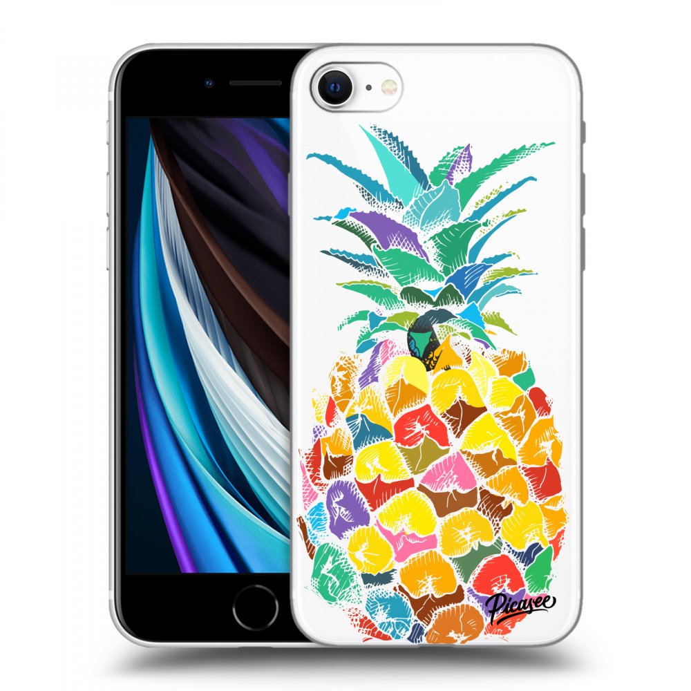 Picasee Apple iPhone SE 2020 Hülle - Transparentes Silikon - Pineapple