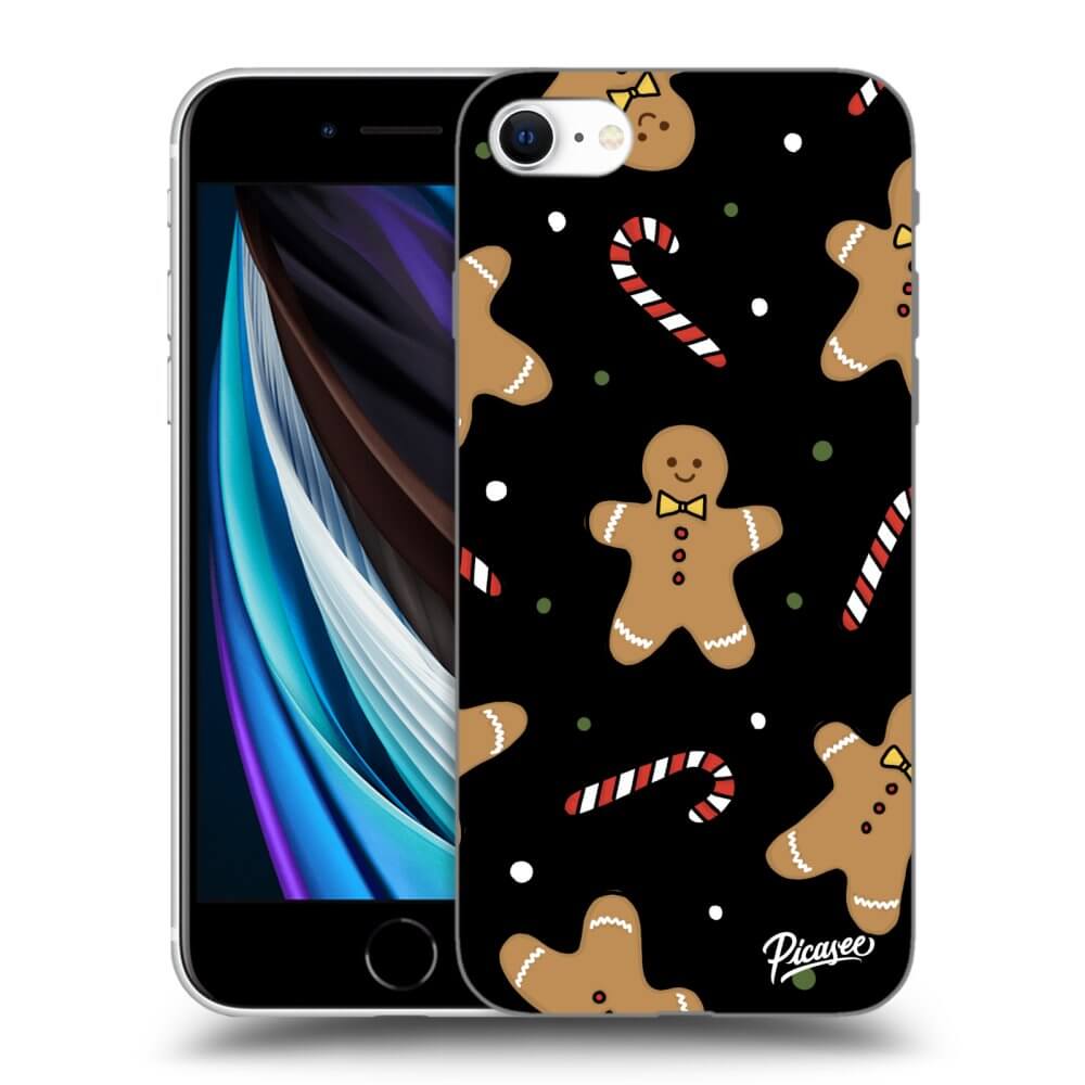 Picasee Apple iPhone SE 2020 Hülle - Schwarzes Silikon - Gingerbread