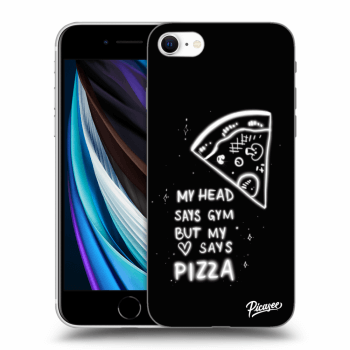 Picasee Apple iPhone SE 2020 Hülle - Schwarzes Silikon - Pizza