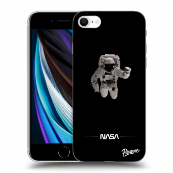 Picasee Apple iPhone SE 2020 Hülle - Schwarzes Silikon - Astronaut Minimal