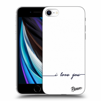 Picasee Apple iPhone SE 2020 Hülle - Transparentes Silikon - I love you