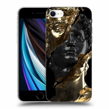 Picasee Apple iPhone SE 2020 Hülle - Schwarzes Silikon - Gold - Black
