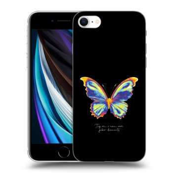 Picasee Apple iPhone SE 2020 Hülle - Transparentes Silikon - Diamanty Black