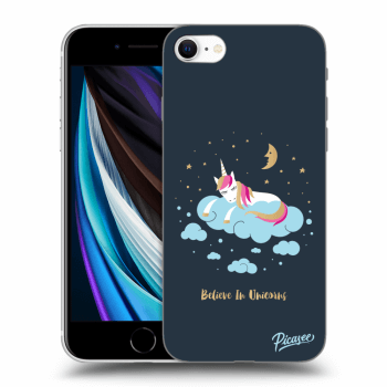 Picasee Apple iPhone SE 2020 Hülle - Schwarzes Silikon - Believe In Unicorns