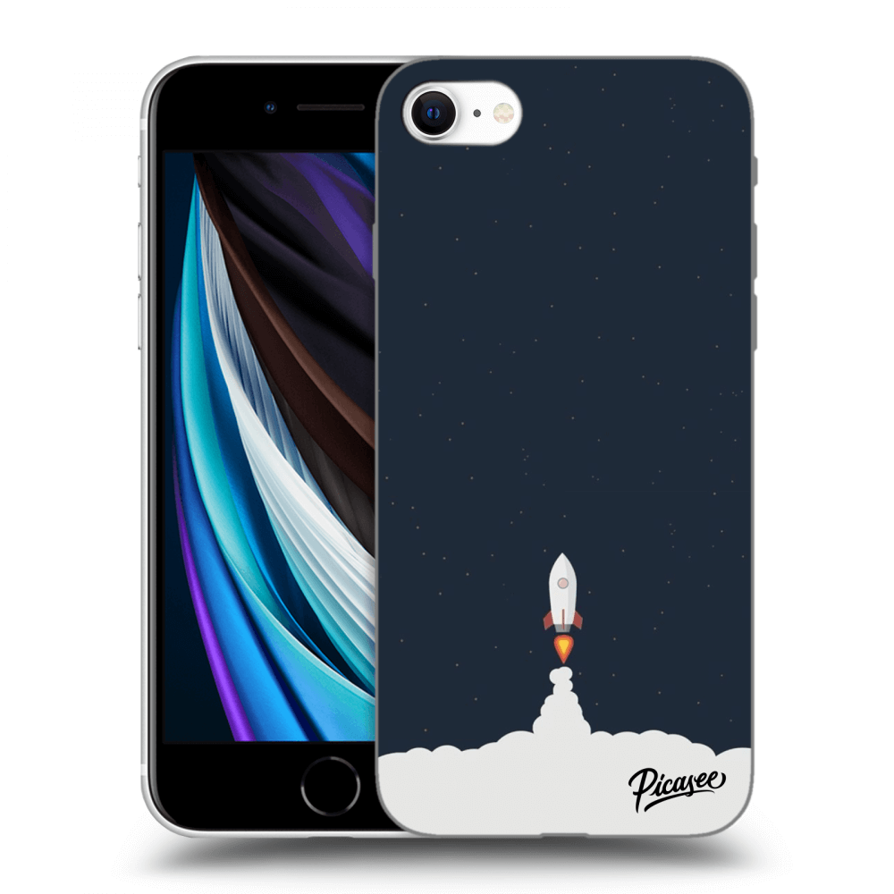 Picasee Apple iPhone SE 2020 Hülle - Schwarzes Silikon - Astronaut 2