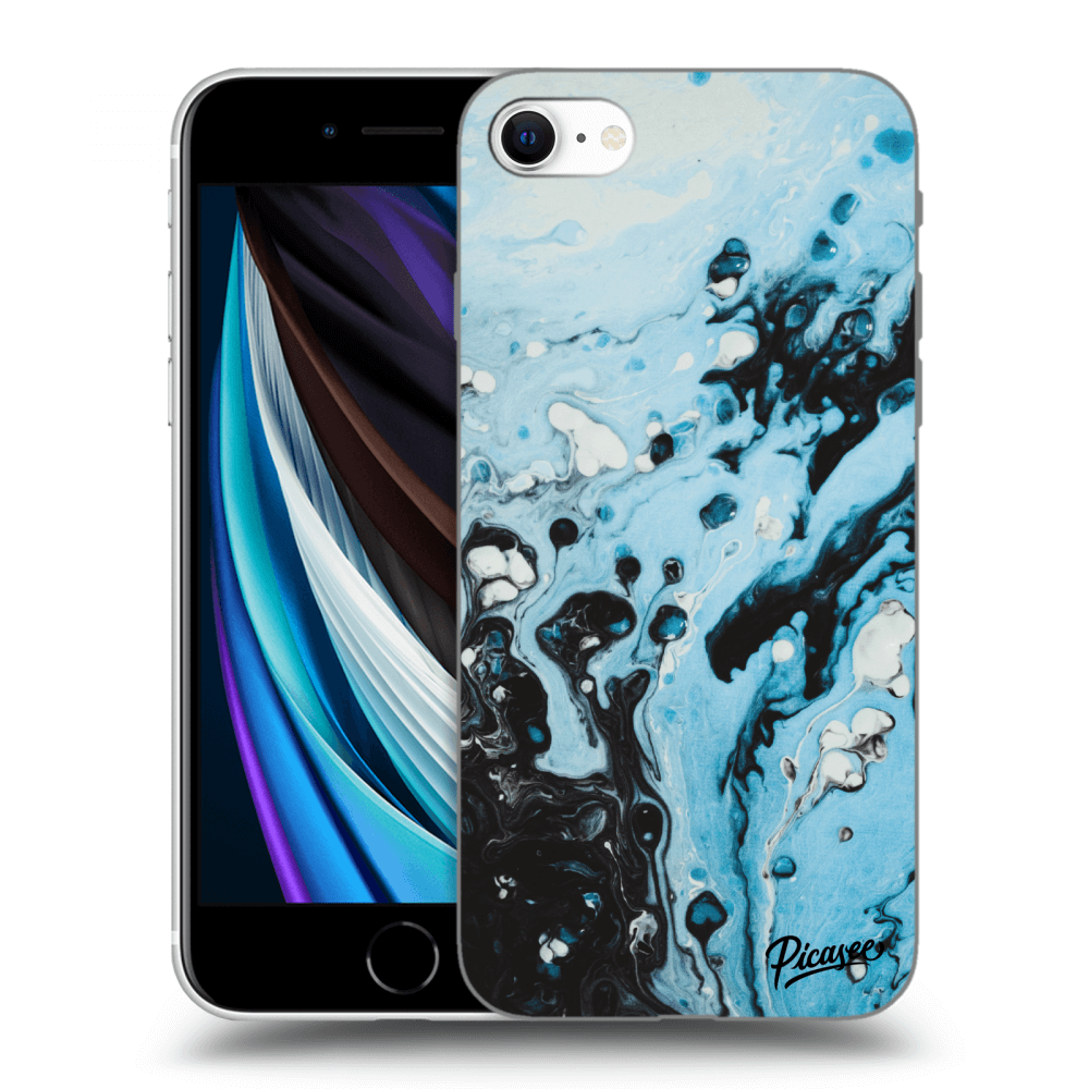 Picasee Apple iPhone SE 2020 Hülle - Transparentes Silikon - Organic blue