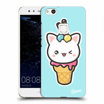 Picasee Huawei P10 Lite Hülle - Transparentes Silikon - Ice Cream Cat