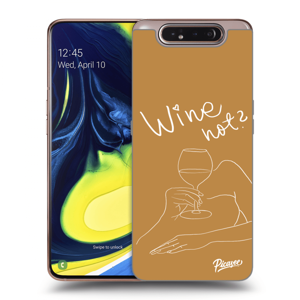 Picasee Samsung Galaxy A80 A805F Hülle - Transparentes Silikon - Wine not