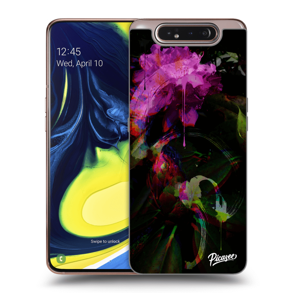 Picasee Samsung Galaxy A80 A805F Hülle - Transparentes Silikon - Peony Color