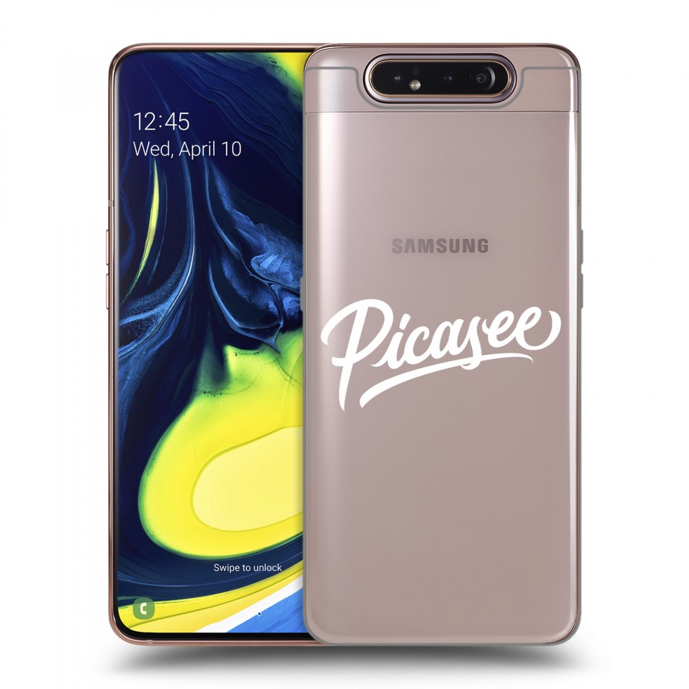 Picasee Samsung Galaxy A80 A805F Hülle - Transparentes Silikon - Picasee - White