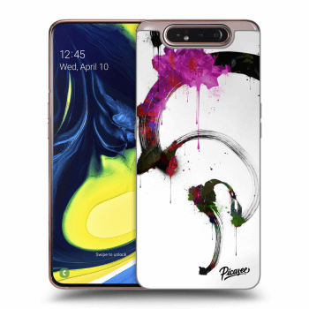 Picasee Samsung Galaxy A80 A805F Hülle - Transparentes Silikon - Peony White