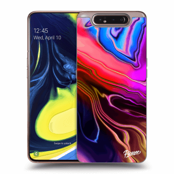 Picasee Samsung Galaxy A80 A805F Hülle - Transparentes Silikon - Electric