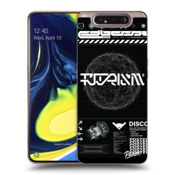 Picasee Samsung Galaxy A80 A805F Hülle - Transparentes Silikon - BLACK DISCO