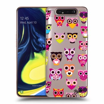 Picasee Samsung Galaxy A80 A805F Hülle - Transparentes Silikon - Owls