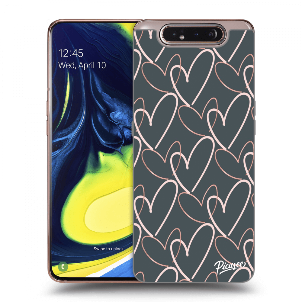 Picasee Samsung Galaxy A80 A805F Hülle - Transparentes Silikon - Lots of love