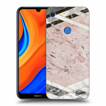 Hülle für Huawei Y6S - Pink geometry