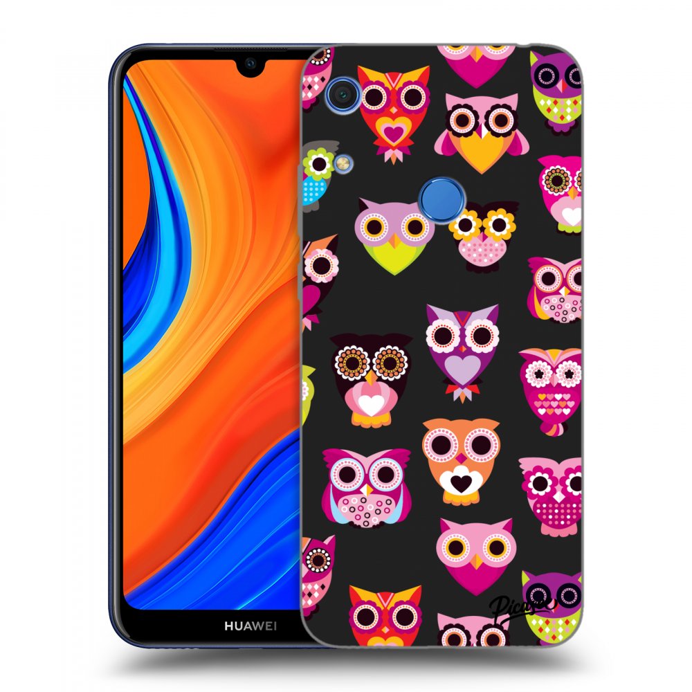Picasee Huawei Y6S Hülle - Schwarzes Silikon - Owls