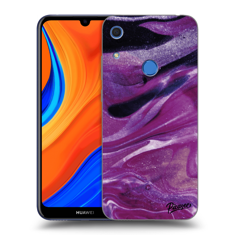 Picasee Huawei Y6S Hülle - Transparentes Silikon - Purple glitter