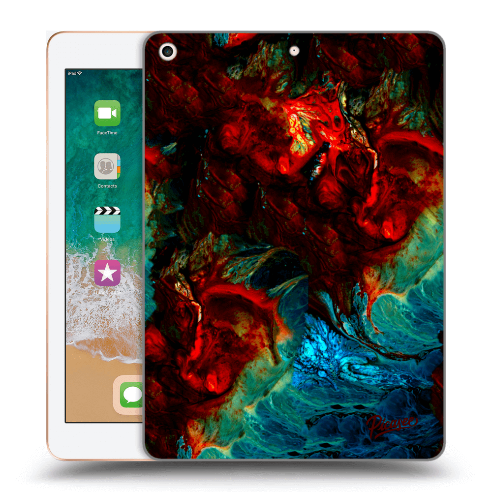 Picasee Schwarze Silikonhülle für Apple iPad 9.7" 2018 (6. gen) - Universe