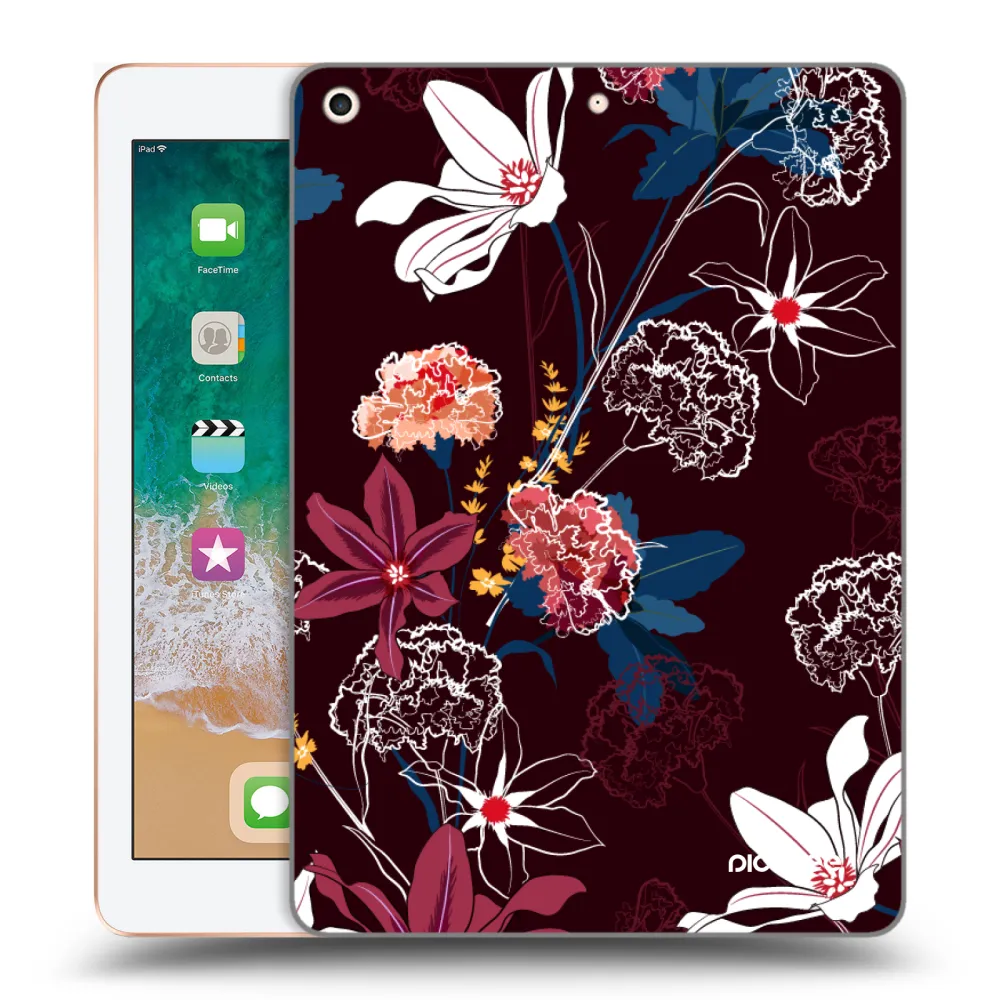 Picasee transparente Silikonhülle für Apple iPad 9.7" 2018 (6. gen) - Dark Meadow