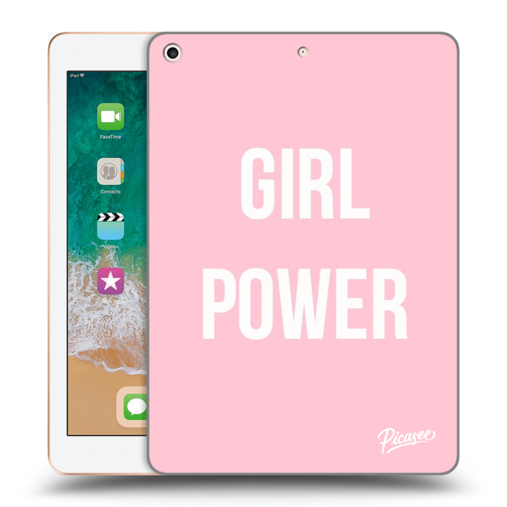 Picasee transparente Silikonhülle für Apple iPad 9.7" 2018 (6. gen) - Girl power