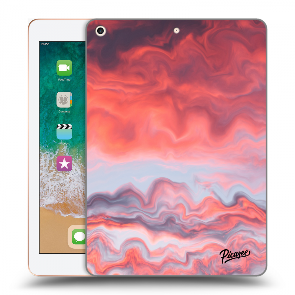 Picasee Schwarze Silikonhülle für Apple iPad 9.7" 2018 (6. gen) - Sunset